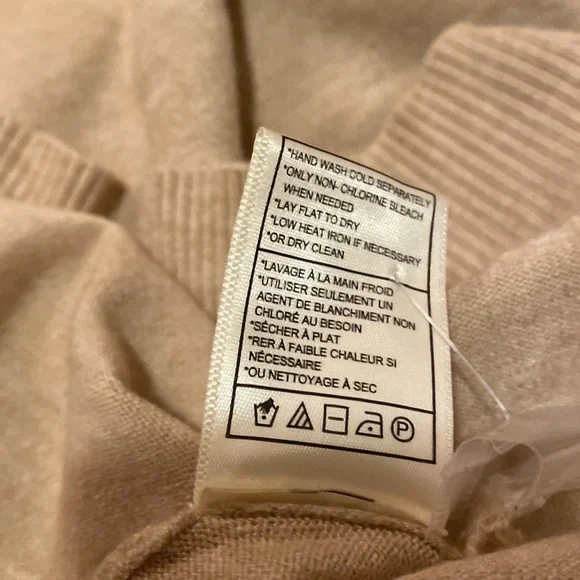 Steve Madden Button Shoulder long sleeve sweater dress oatmeal tan L NWT - Picture 13 of 13